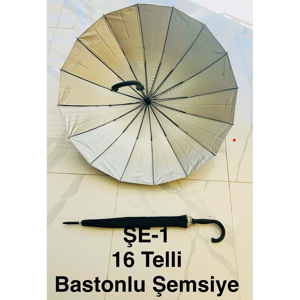 16 TELLİ ERKEK ŞEMSİYESİ