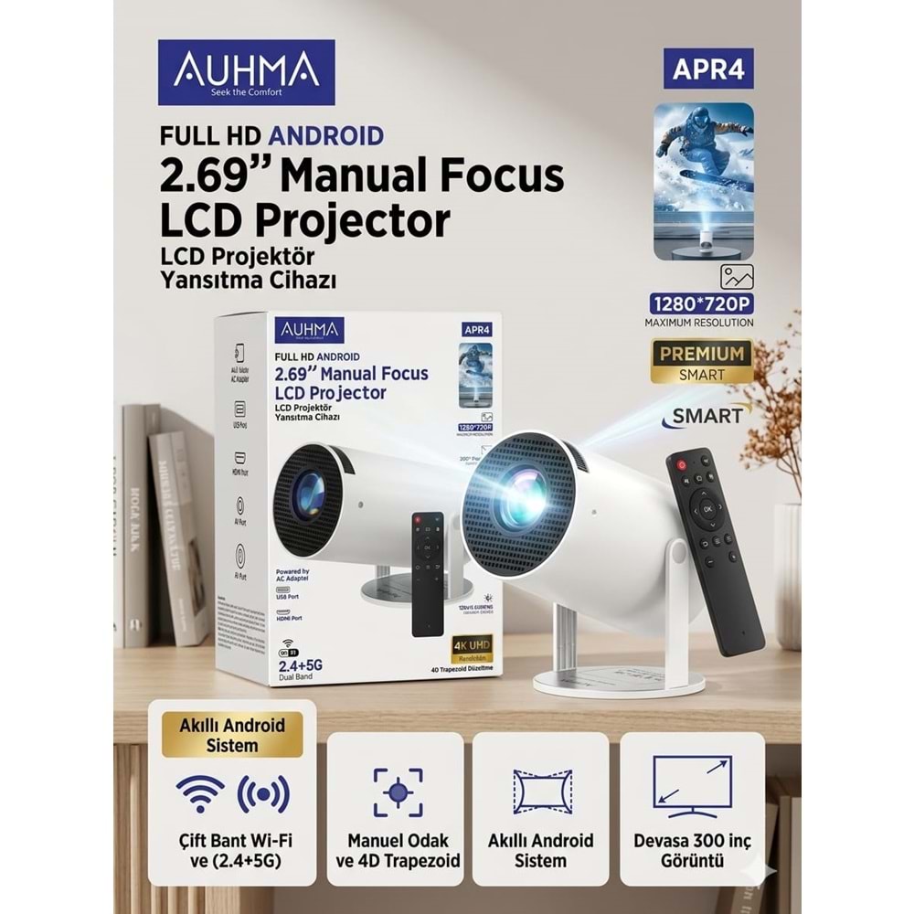 AUHMA APR4 LCD PROJEKTÖR