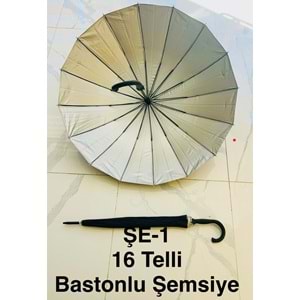 16 TELLİ ERKEK ŞEMSİYESİ
