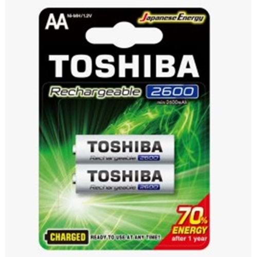 TOSHIBA 2600 MAH 2Lİ ŞARJLI AA PİL