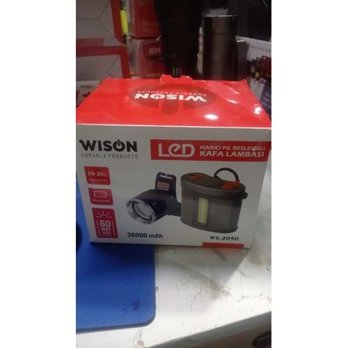 WİSON WS-2090 KAFA FENERİ YEDEK BATARYA BESLEMELİ
