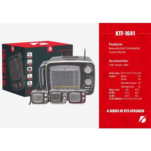 RADYO KTF-1641 BLT HOPARLÖR