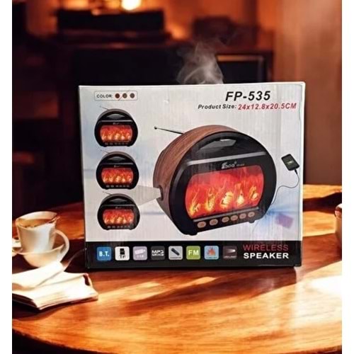 RADYO FP-535 ŞOMİNE GÖRÜNÜMLÜ BLT HOPARLÖR