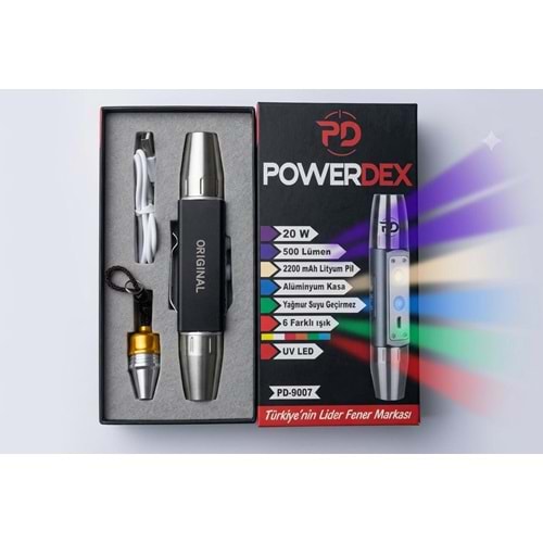 POWERDEX PD-9007 6 RENKLİ UV LED