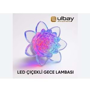 ULBAY GC-06 GECE LAMBASI ÇİÇEKLİ