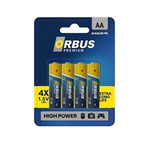 ORBUS 4LÜ AA ALKALİNE PİL