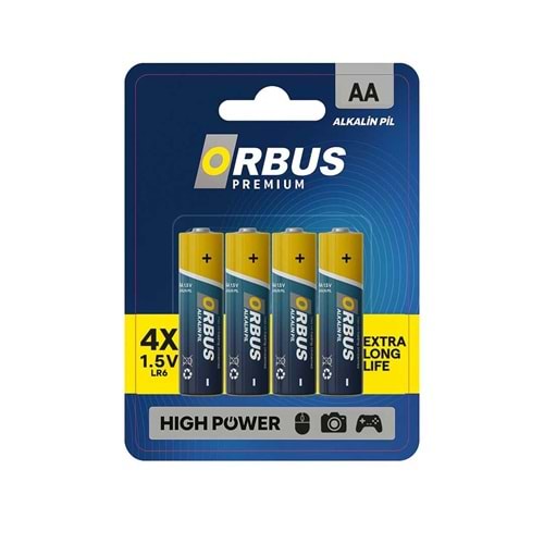 ORBUS 4LÜ AA ALKALİNE PİL