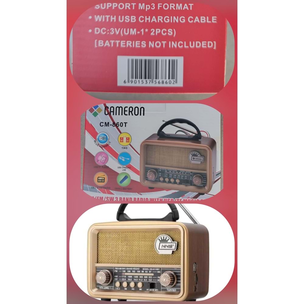 RADYO CM-860T BLT HOPARLÖR