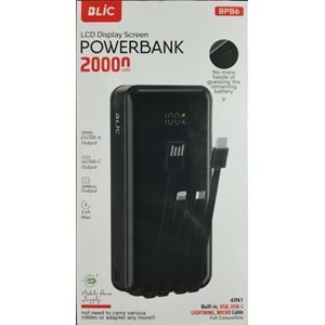 BİLİC BPB6 POWERBANK 20000 mAh