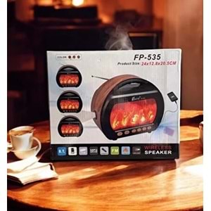 RADYO FP-535 ŞOMİNE GÖRÜNÜMLÜ BLT HOPARLÖR