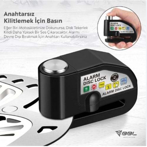 CONCENT PC1505 ALARIMLI MOTOR DİSK KİLİDİ