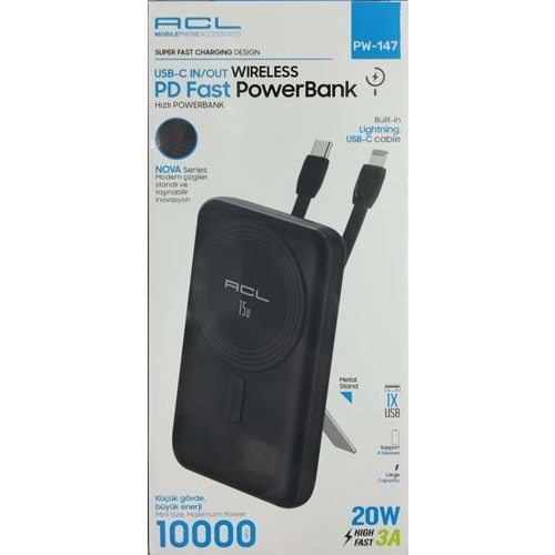 ACL PW-147 WIRELESS POWERBANK 10000 mAh
